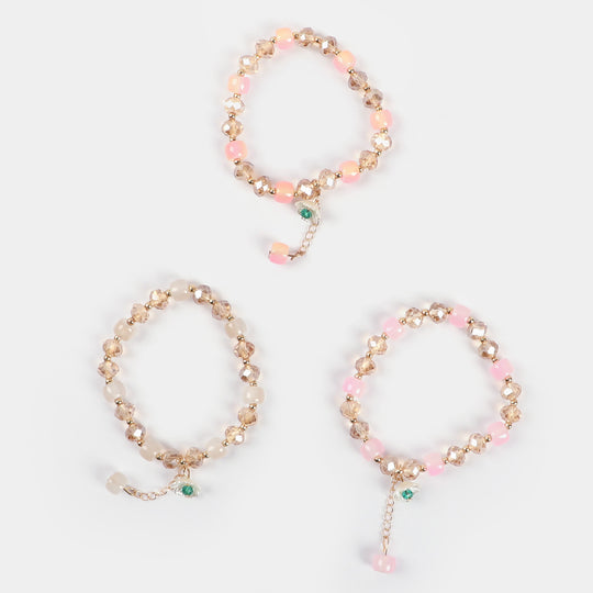 Girls Charm Beaded Bracelet | 3PCs