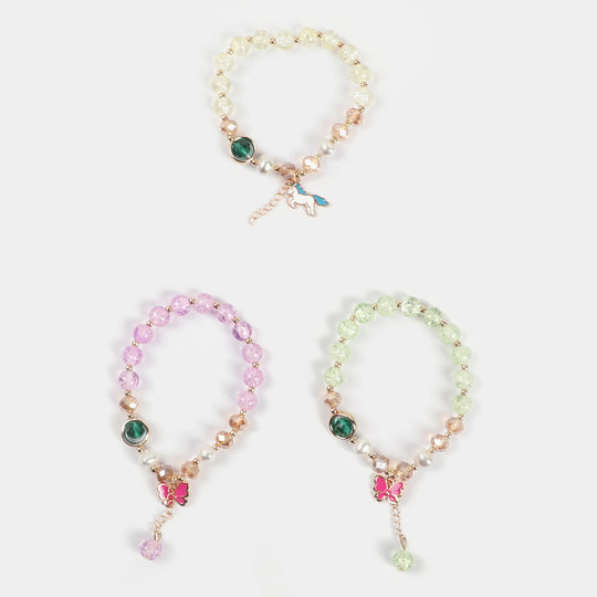 Girls Charm Beaded Bracelet | 3PCs