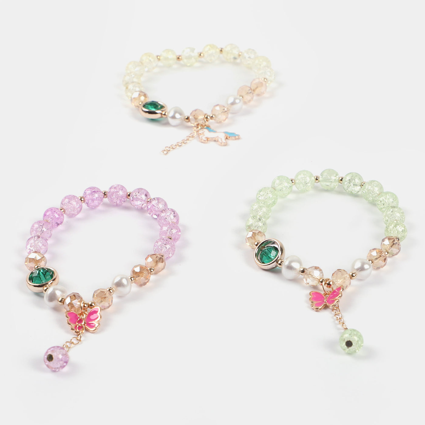 Girls Charm Beaded Bracelet | 3PCs