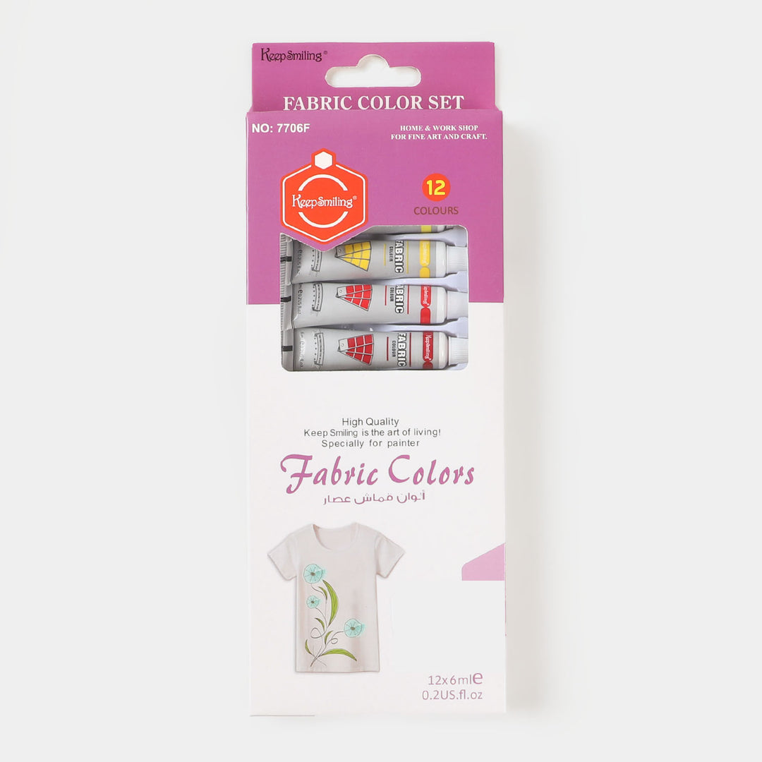 Keep Smiling Fabric Colors For Kids 12 colors