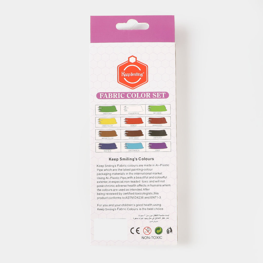 Keep Smiling Fabric Colors For Kids 12 colors