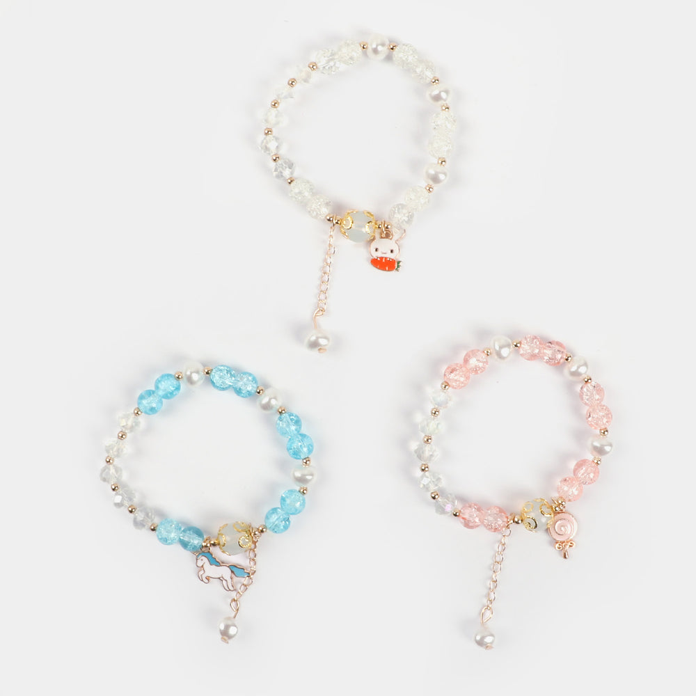 Girls Charm Beaded Bracelet | 3PCs