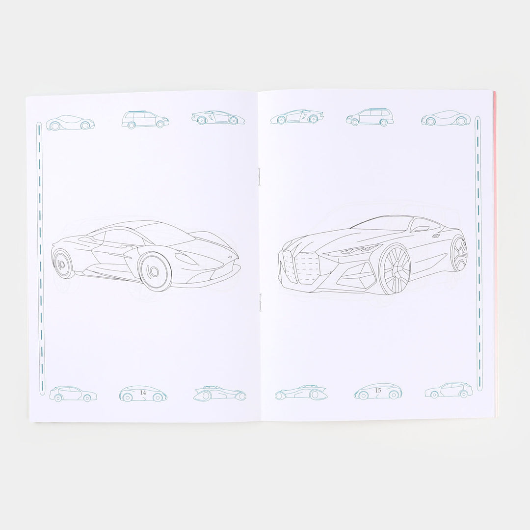 Modern Cars Coloring Book (PB)