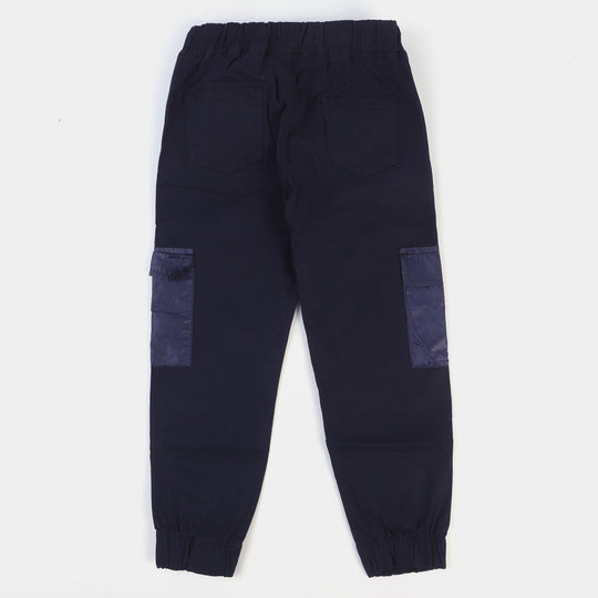 Boys Cotton Pant Unleash Speed-Navy Blue