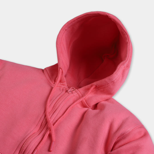 Girls Knitted Hooded Jacket - Pink