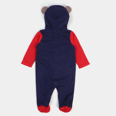 Infant Girls Cotton Romper -NAVY