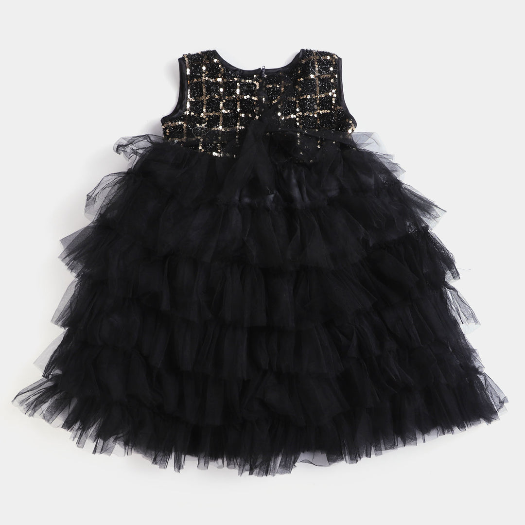 Girls Fancy Frock Classic-BLACK