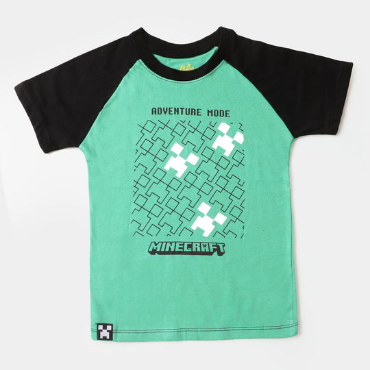 Boys Cotton T-Shirt - Holly Green