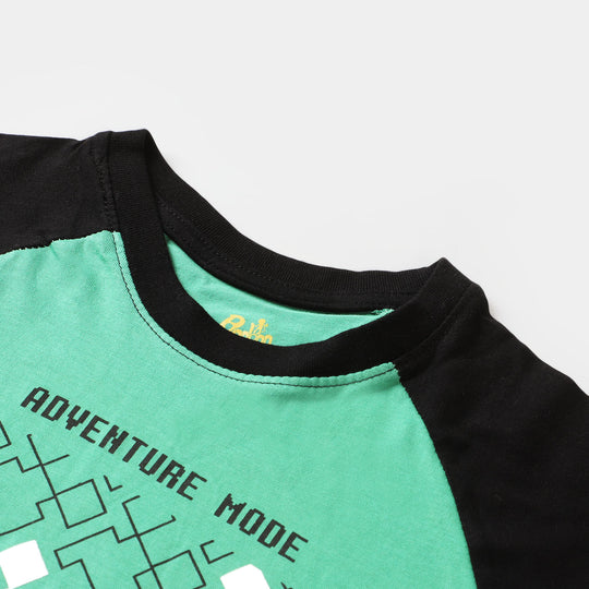 Boys Cotton T-Shirt - Holly Green