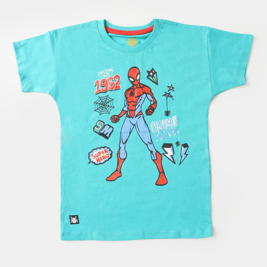 Boys Cotton T-Shirt Action Hero - Ceramic