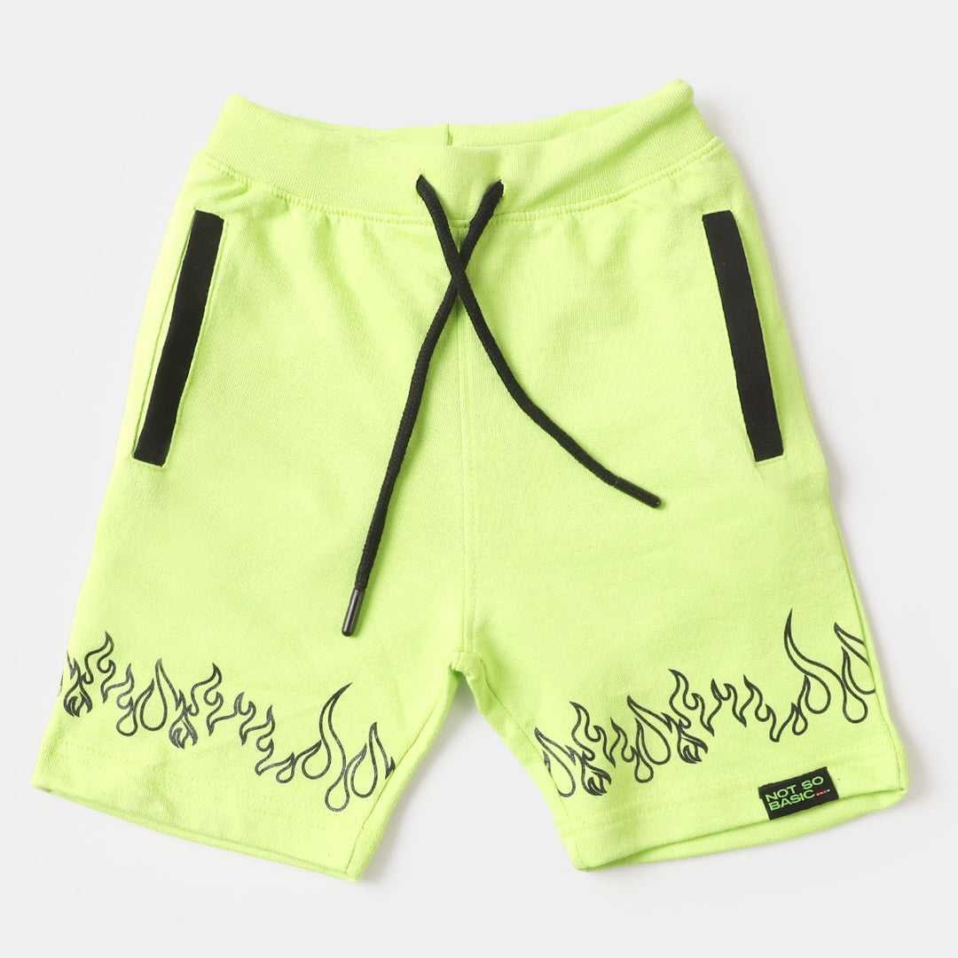 Boys Terry Short Green - F- Green