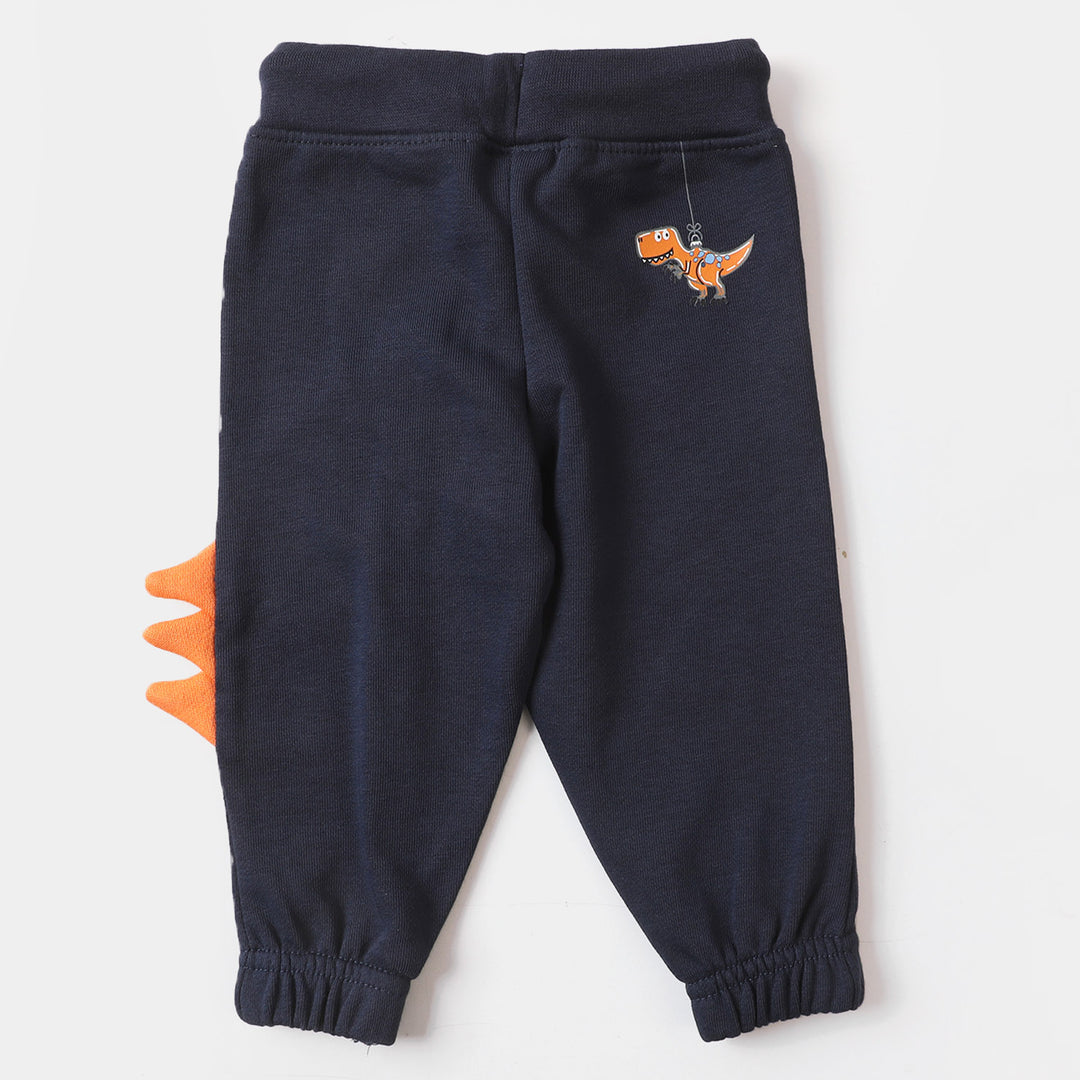 Infant Boys Terry Pajama Acoarable - Navy Blue