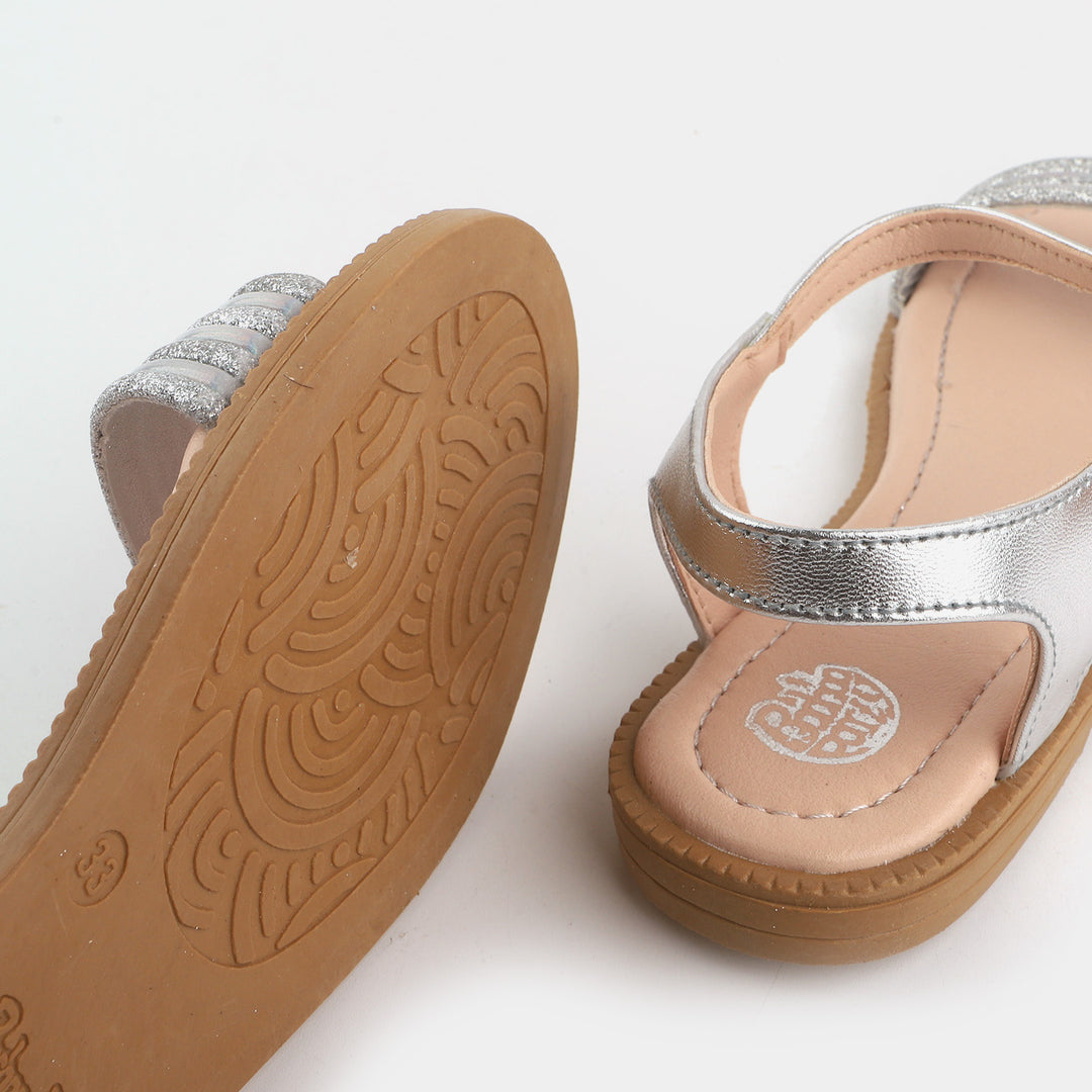 Girls Sandals 203-74-SILVER