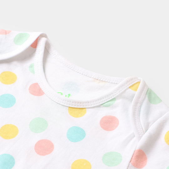 infant Girls Cotton Set 2 PC Cactus & Multi Dots - Candy Pink