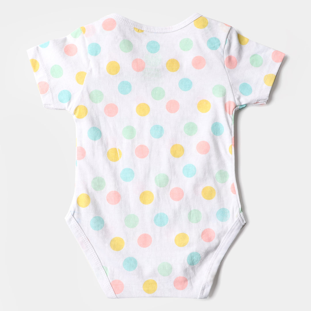 infant Girls Cotton Set 2 PC Cactus & Multi Dots - Candy Pink