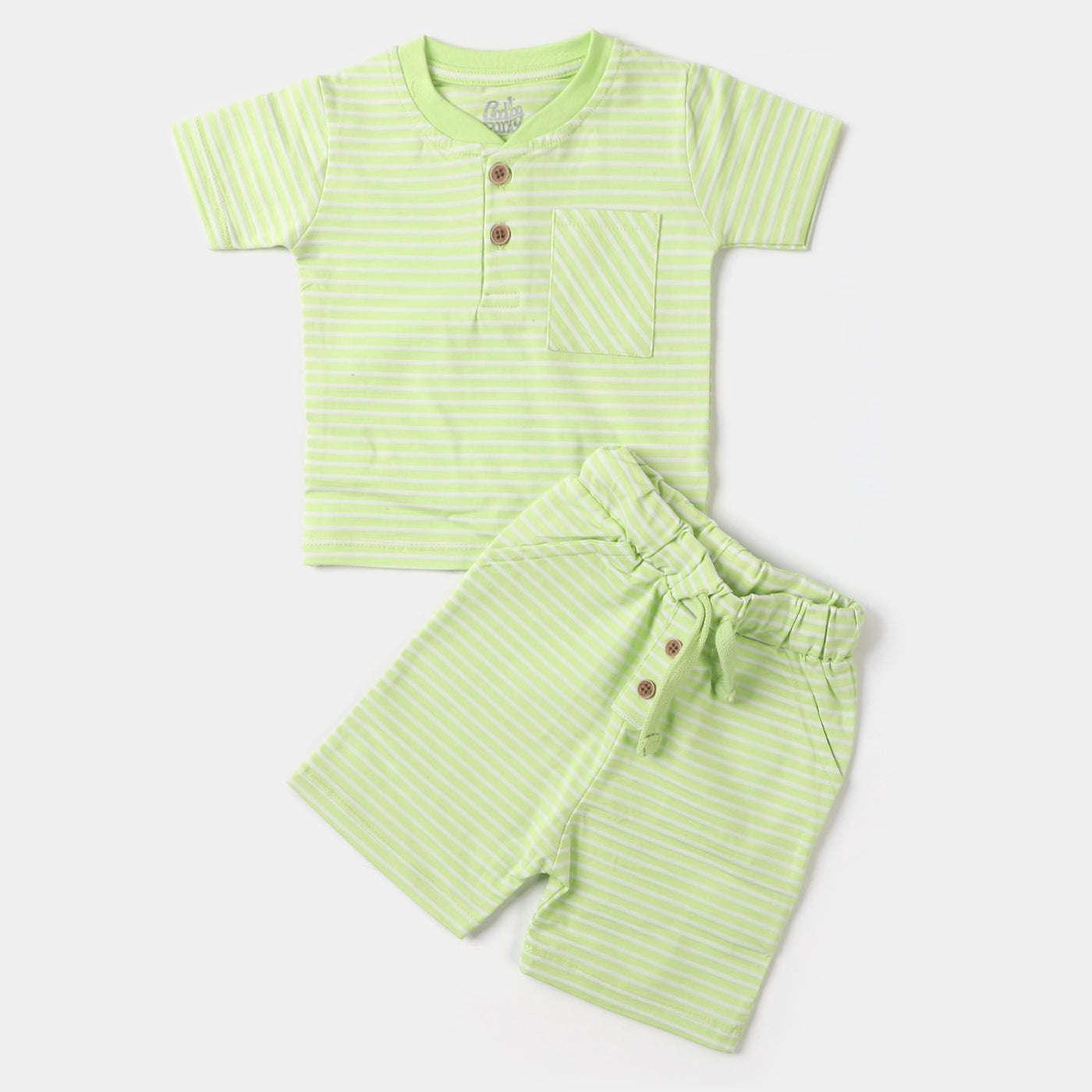 Infant Boys Set 2 Pc Suit Neon Stripe - Neon