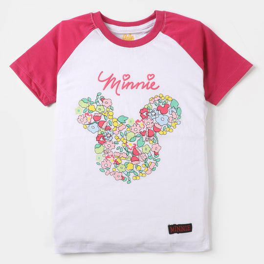 Girls T-Shirt Flower - White