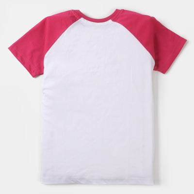 Girls T-Shirt Flower - White