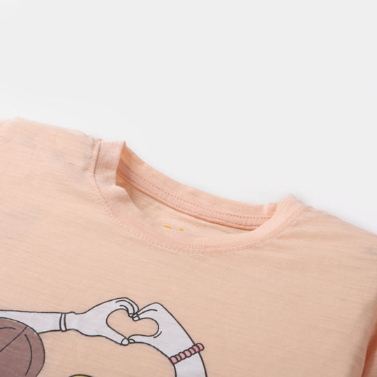 Girls T-Shirt Friends - Light Peach