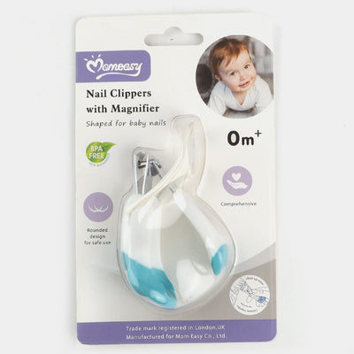 Momeasy Deluxe Baby Nail Clipper with magnifier 0+ | C-Green