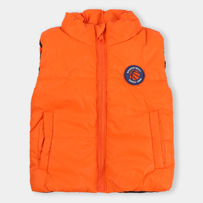 Infant Boys Quilted Jacket Basic S/L-F.Orange