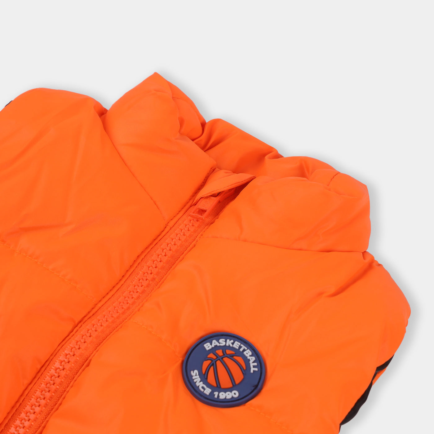 Infant Boys Quilted Jacket Basic S/L-F.Orange