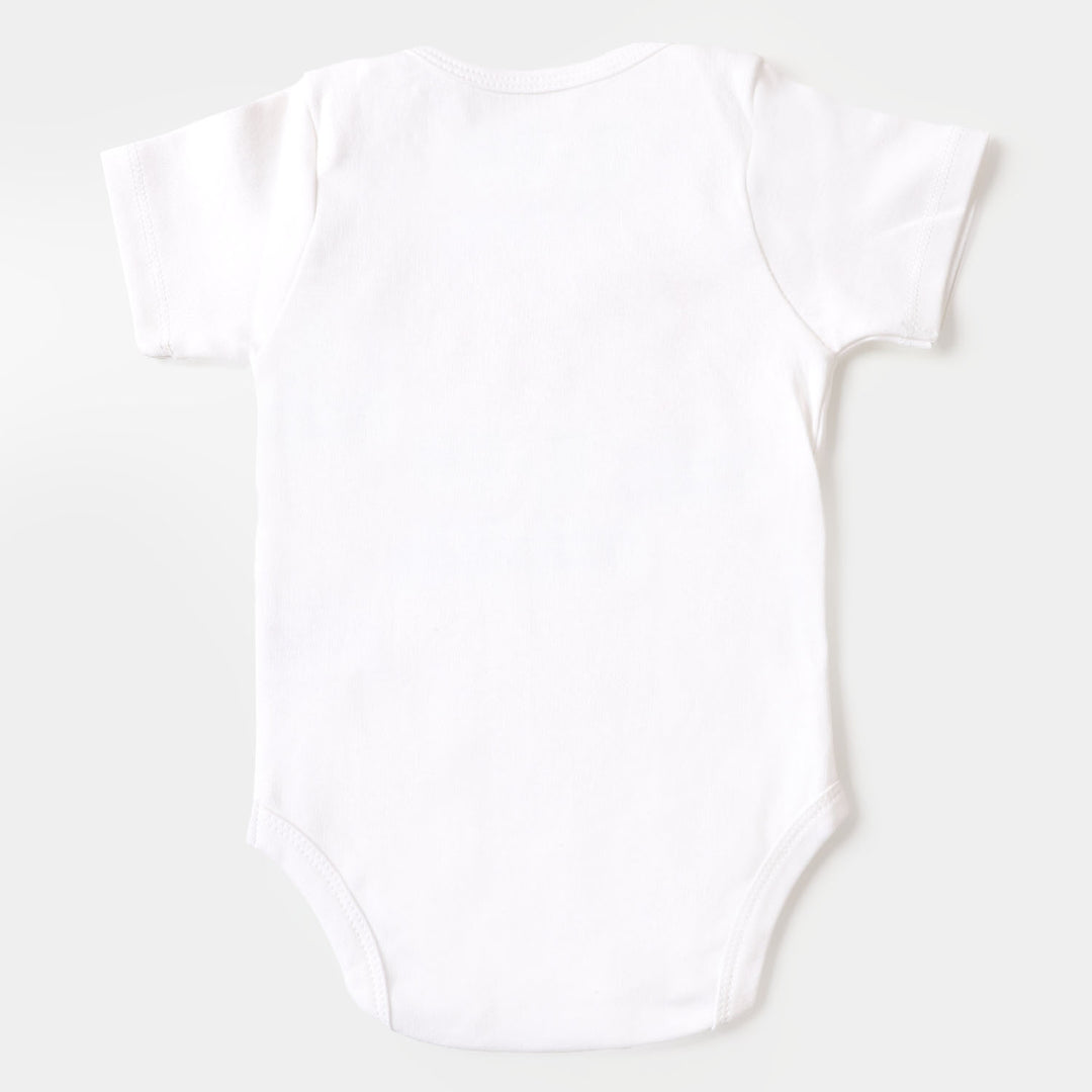 Infant Unisex Cotton Romper Eid-Ul- Adha - B. White
