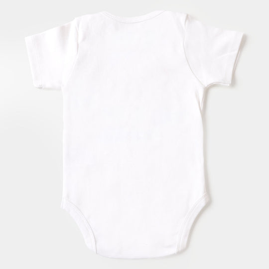 Infant Unisex Cotton Romper Eid-Ul- Adha - B. White