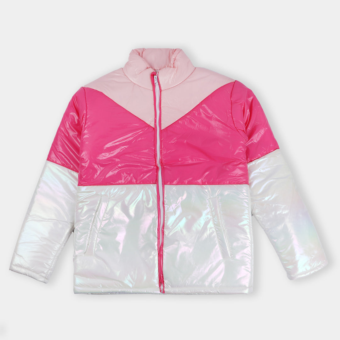 Teens Girls Taffeta Puffer Jacket Vogue-Pink