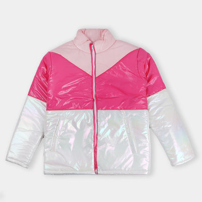 Teens Girls Taffeta Puffer Jacket Vogue-Pink