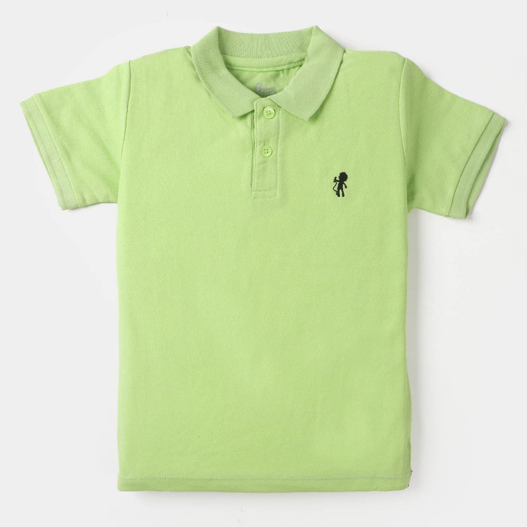 Boys Basic Polo T-Shirt - Sharp Green