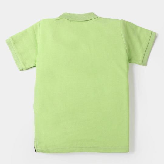 Boys Basic Polo T-Shirt - Sharp Green