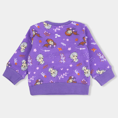 Infant Girls Fleece Knitted Suit Character -Purple