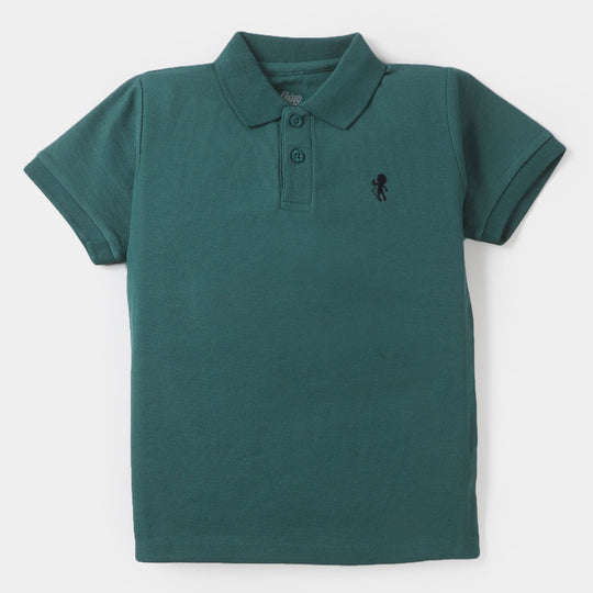 Boys Basic Polo T-Shirt - TealG reen