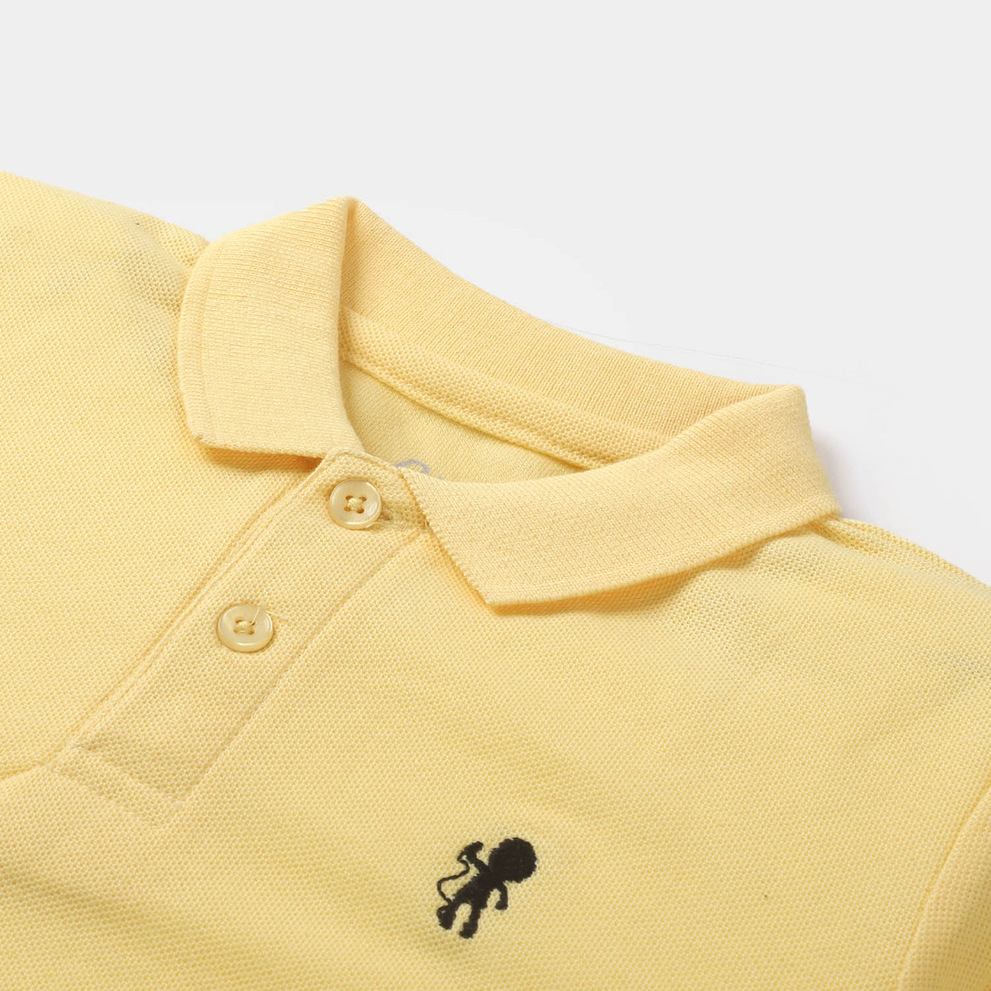 Boys Basic Polo T-Shirt - Lemon