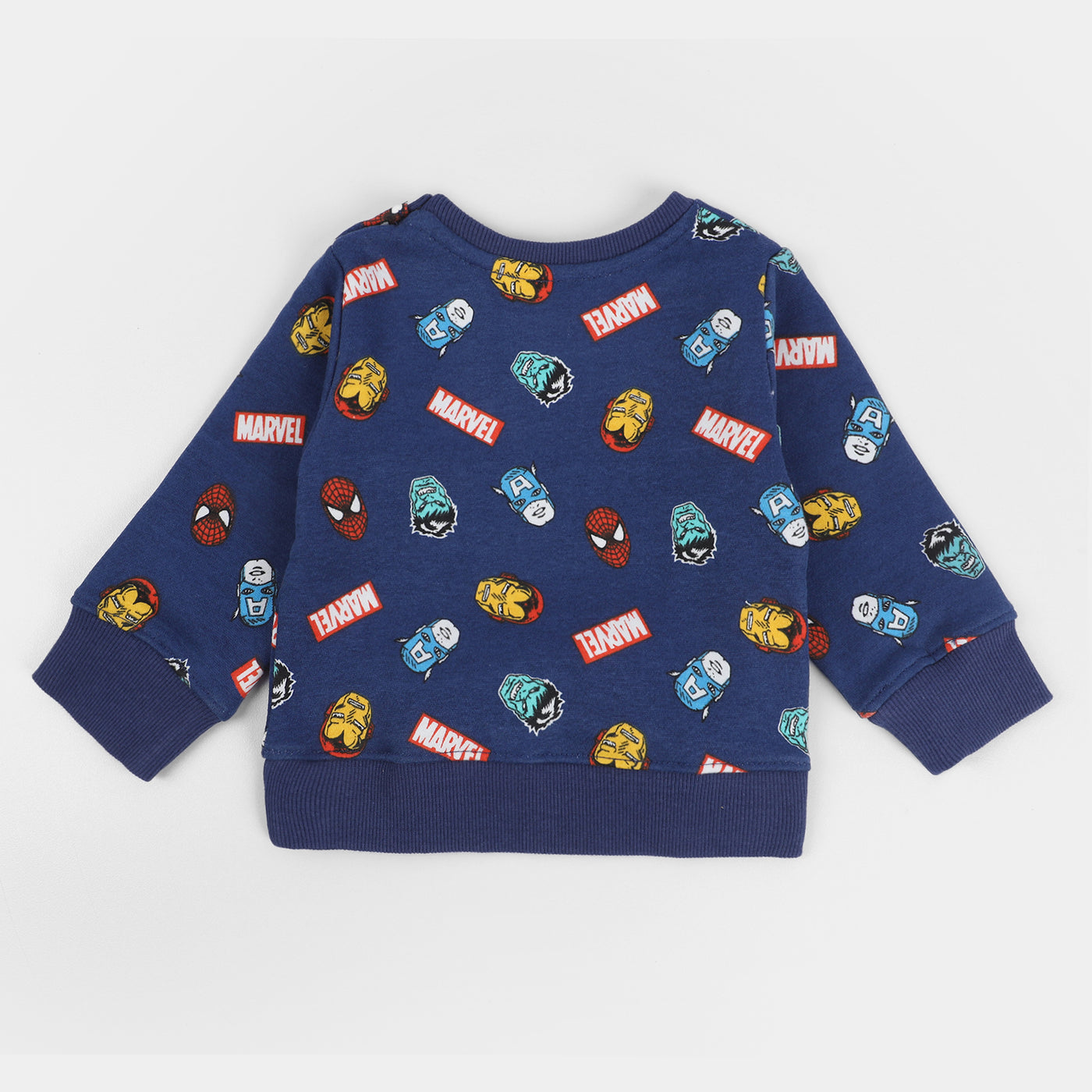 Infant Boys Fleece Knitted Suit Marvel-Navy Blue