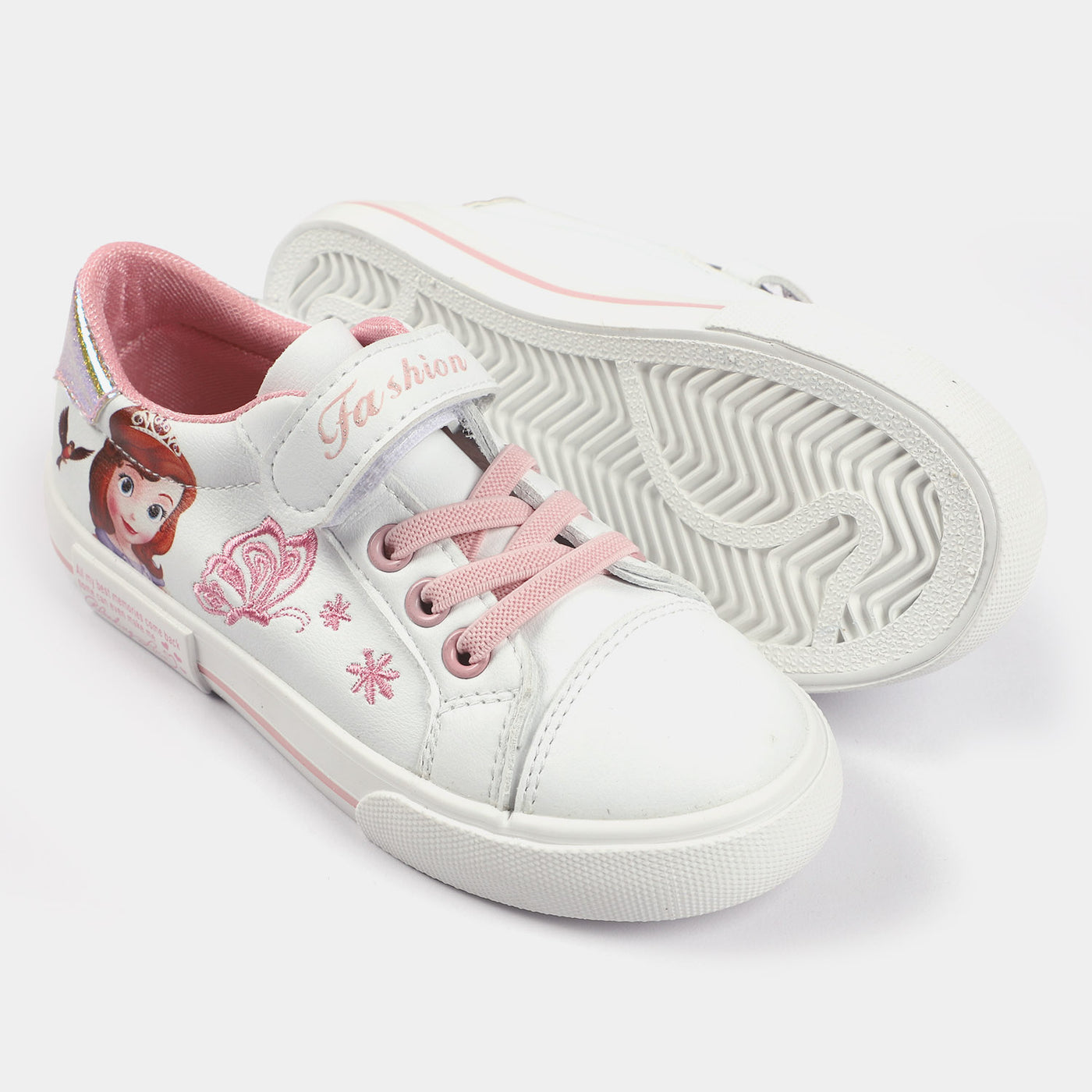 Girls Sneakers 5790-White/Pink