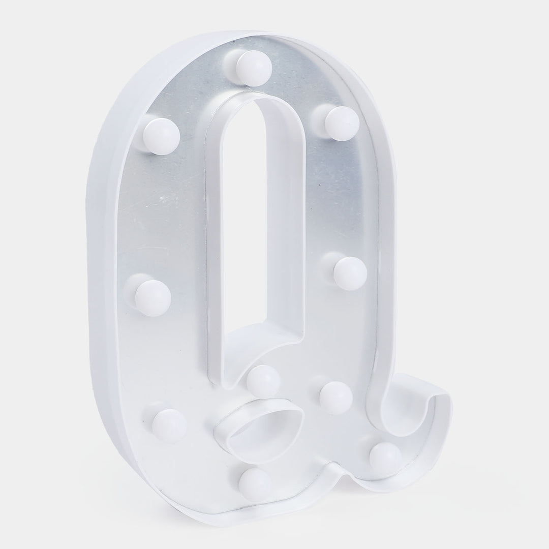 Decoration HBD LED Light Silver "Q"