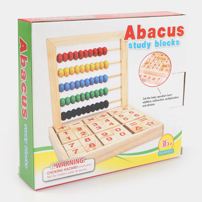 Wooden Abacus Study Blocks Toy