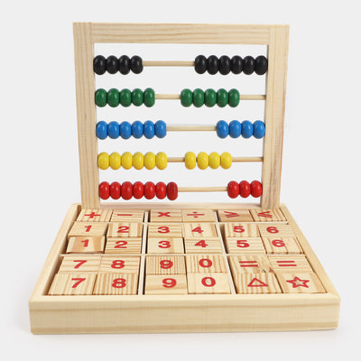 Wooden Abacus Study Blocks Toy