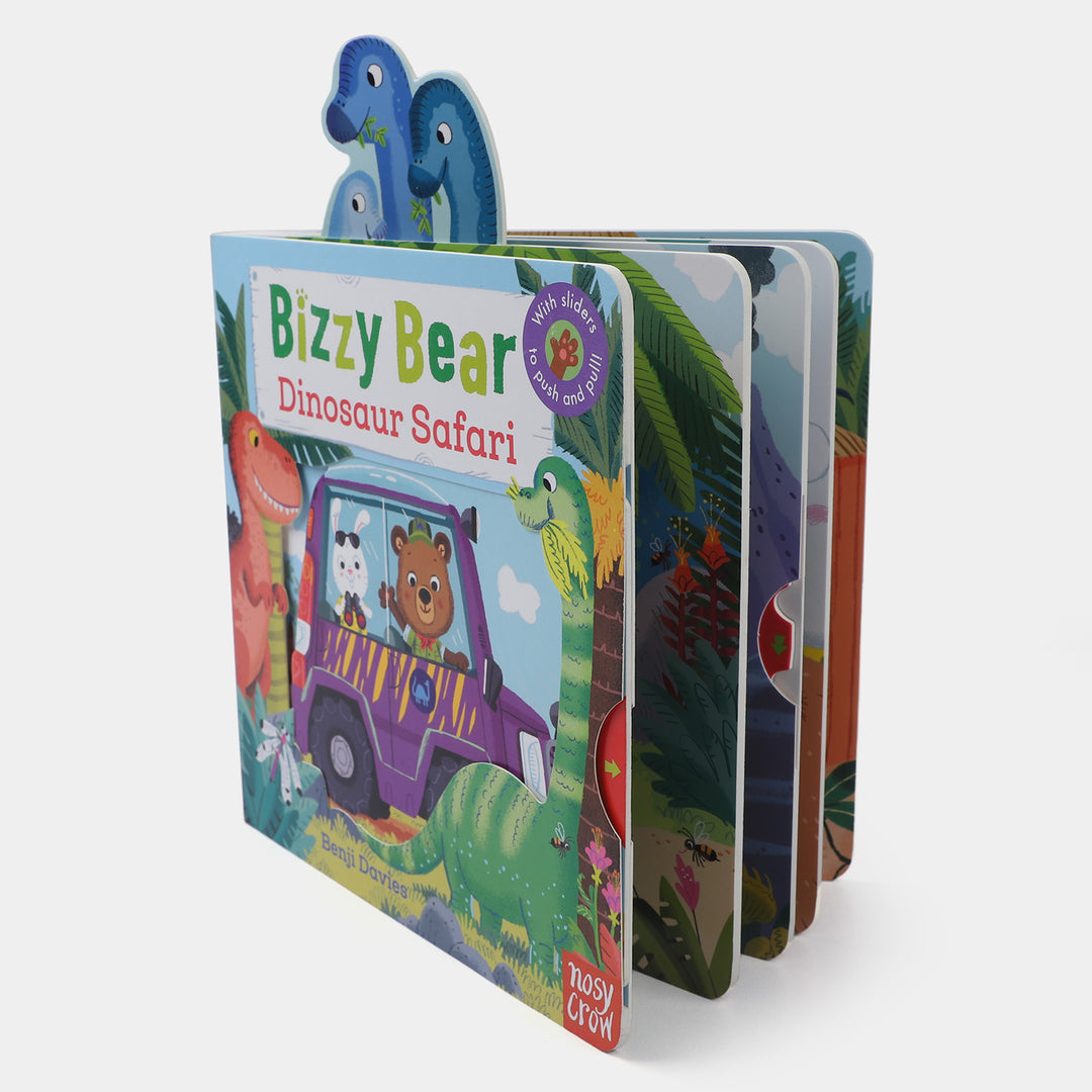 Lizzy Bear Dinosaur Safari Story Book With Slider Tabs