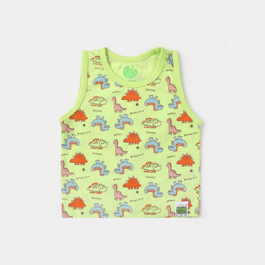 Infant Cotton Boys Sando Dino All Over | Green