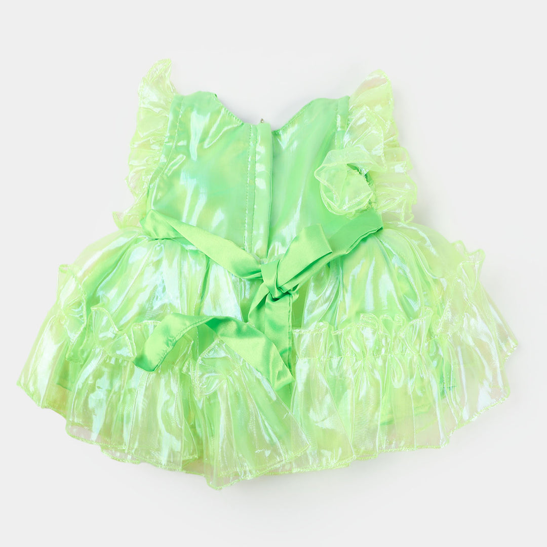 Infant Girls Fancy Frock Neon Green - N.Green