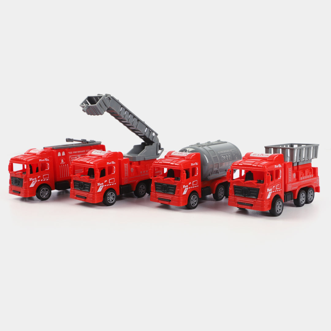 Pull Back Fire Rescue Truck For Kids