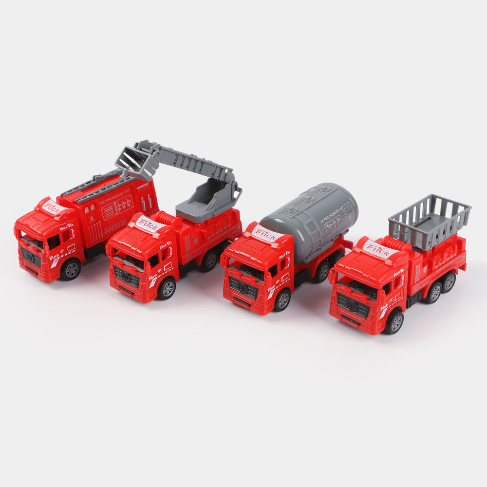 Pull Back Fire Rescue Truck For Kids