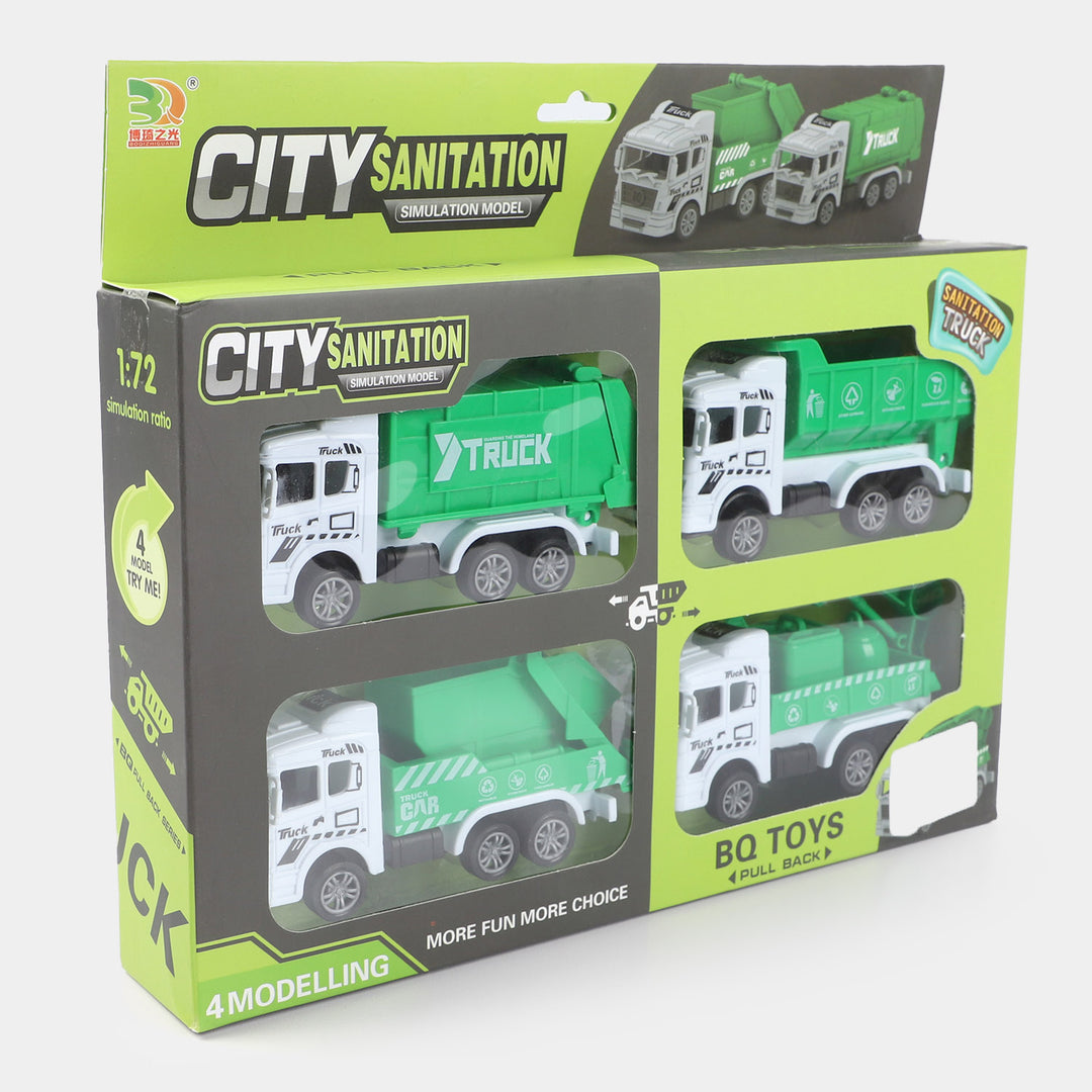 Pull Back City Truck For Kids