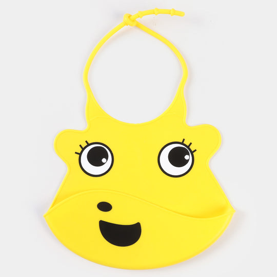 Baby Silicone Bib Yellow | 3M+