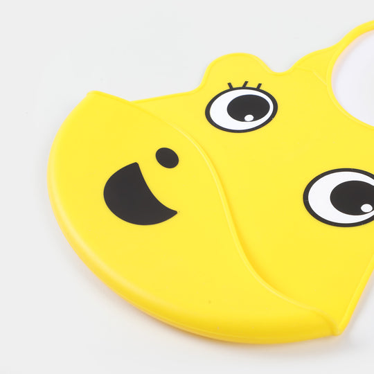 Baby Silicone Bib Yellow | 3M+