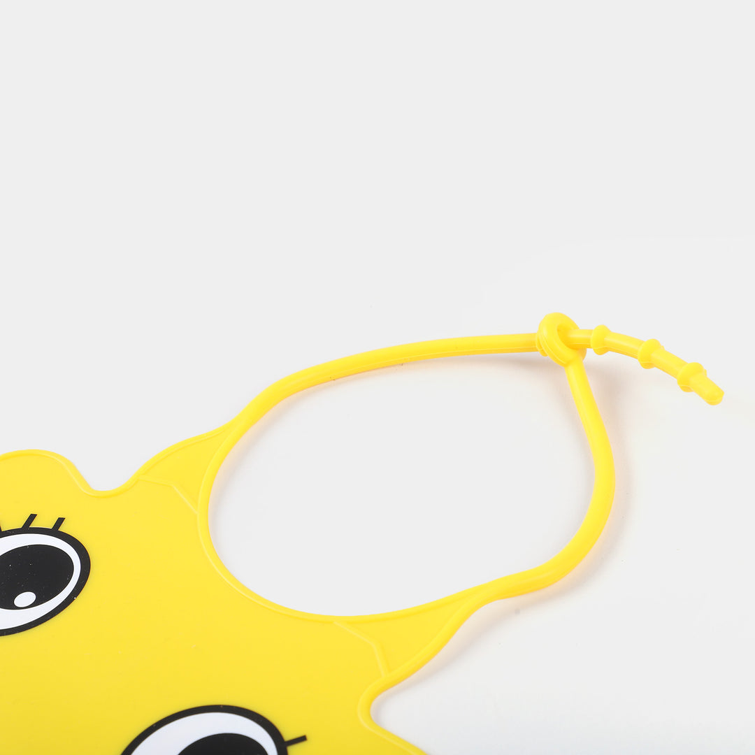 Baby Silicone Bib Yellow | 3M+