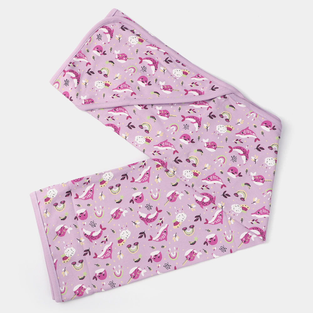 Infant Printed Wrapping Sheet | Lilac